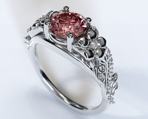 Unique Morganite Engagement Ring Rose Gold