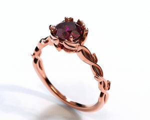 Ruby Floral Engagement Ring