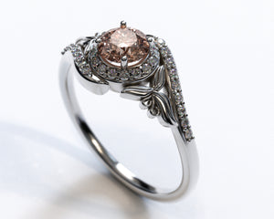 Flower Morganite Engagement Ring