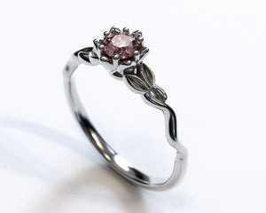 Rose Gold Floral Morganite Engagement Ring