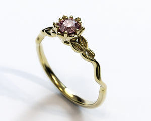 Rose Gold Floral Morganite Engagement Ring