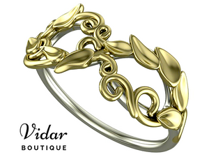 Infinity Two Tone Gold Wedding Ring For Women