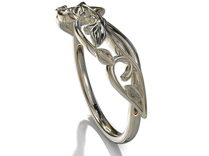 Unique Lotus Flower Wedding Ring