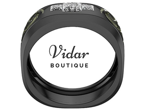 black gold wedding band