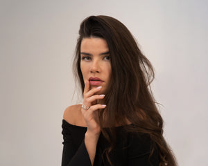 Natural Diamond Flower Wedding Ring Set