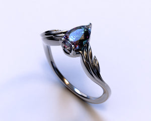 Twig Alexandrite Engagement Ring Set