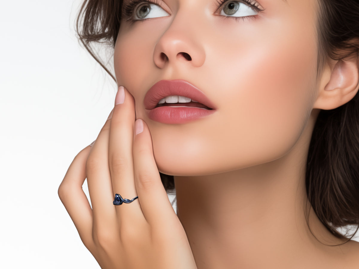 Twig Alexandrite Engagement Ring Set