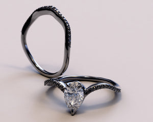 Lab Grown Diamond Engagement Ring Set 