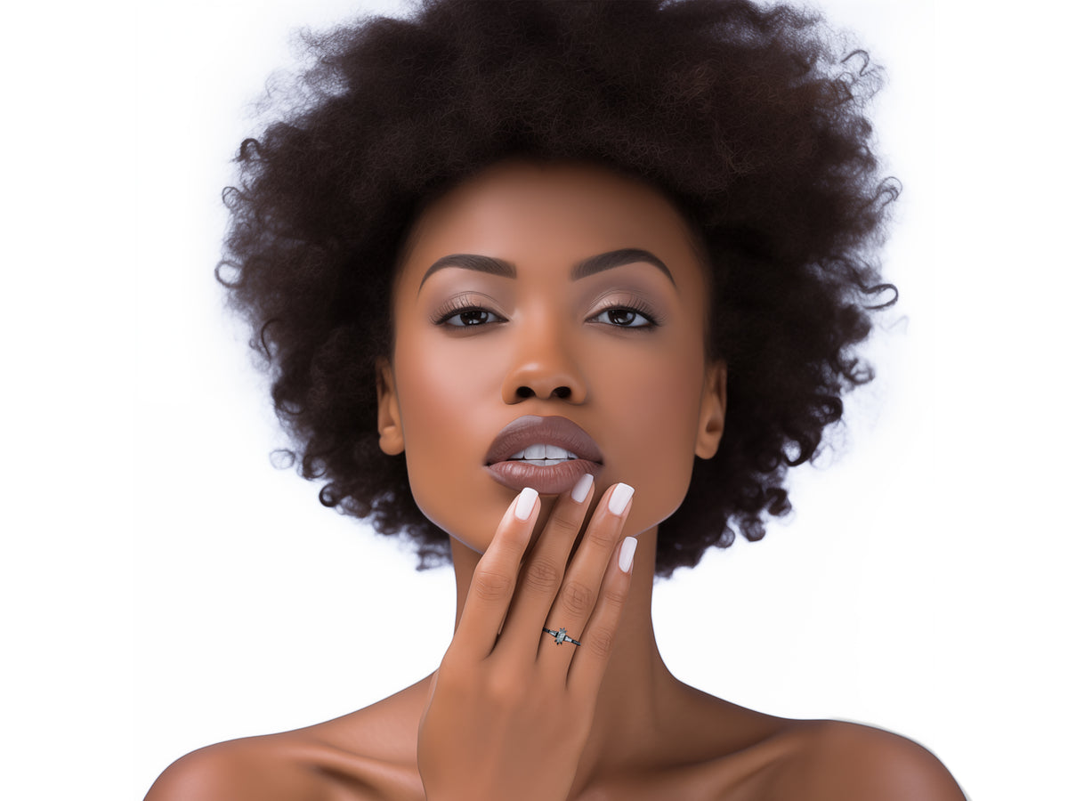 Moss Agate Engagement Ring