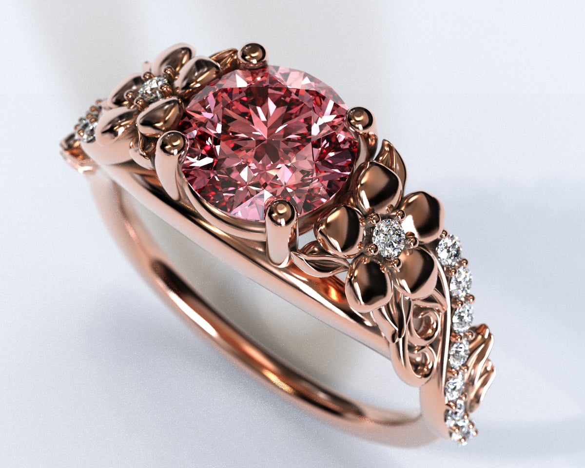 Unique Morganite Engagement Ring Rose Gold