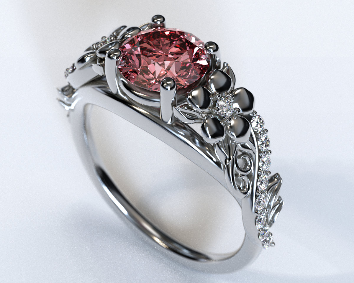 Unique Morganite Engagement Ring Rose Gold