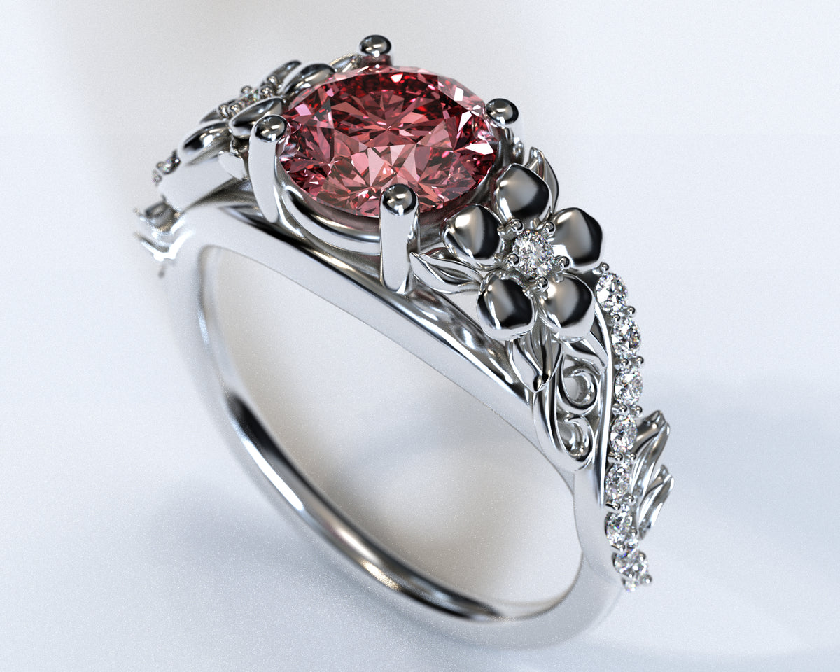 Unique Morganite Engagement Ring Rose Gold