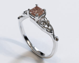 Rose Gold Morganite Engagement Ring