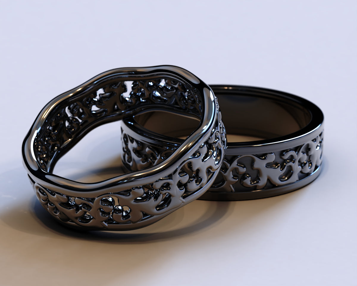 matching gothic wedding rings vidar boutique