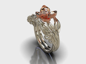 Orchid Diamond Wedding Ring Set