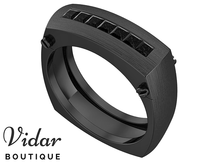 Black Diamond Black Gold Wedding Ring