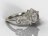 Unique Flower Engagement Ring White Gold By Vidar Boutique