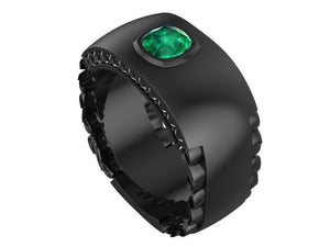Black Diamond Black Gold Wedding Ring