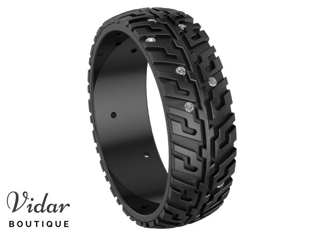 Tire Mens Wedding Band 