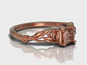 Rose Gold Morganite Engagement Ring