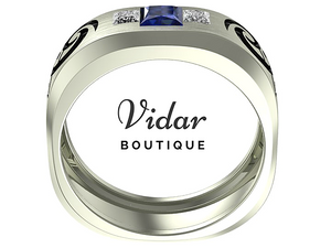 sapphire diamond wedding band