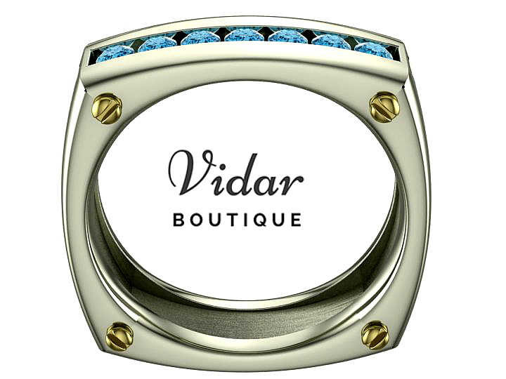 aquamarine wedding band