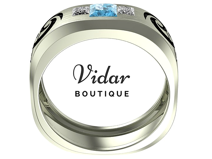 aquamarine wedding rings