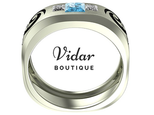 aquamarine wedding rings