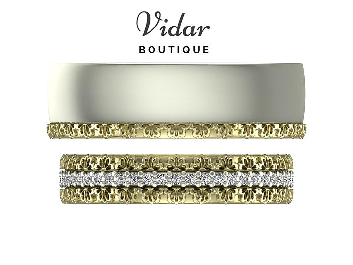 Unique Matching Wedding Bands His And Hers