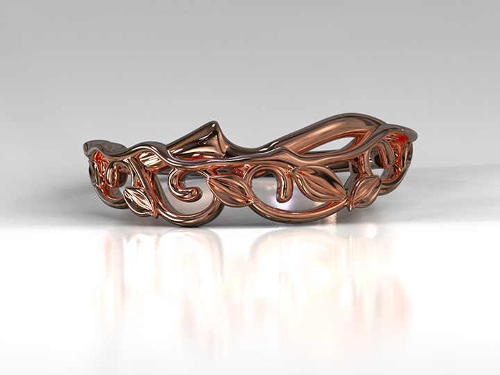 Unique Lotus Flower Wedding Ring