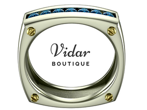 mens blue diamond wedding band