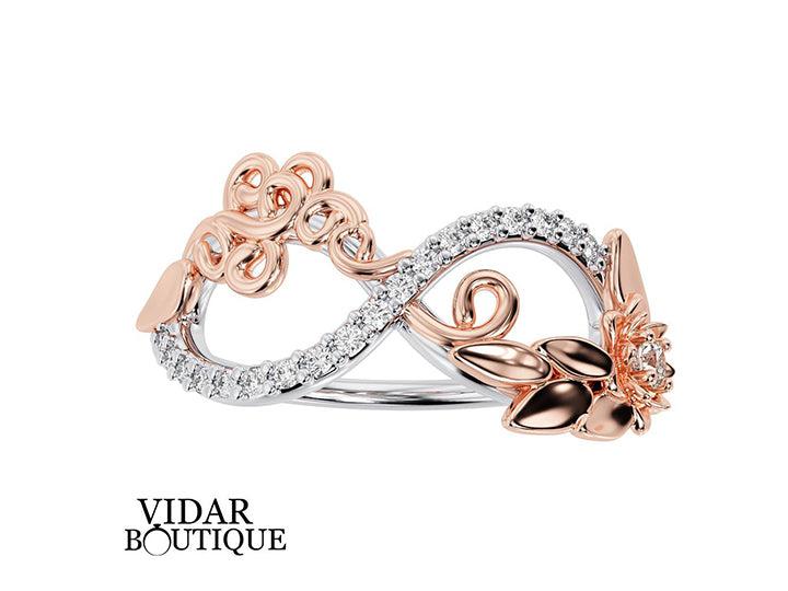 Unique Infinity Diamond Wedding Ring For Women