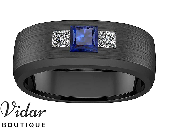 black gold wedding bands for men