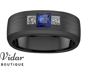black gold wedding bands for men