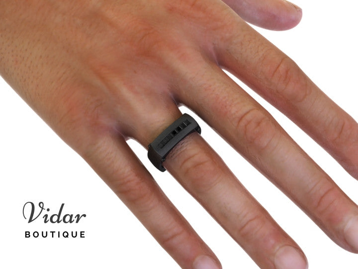 Black Diamonds Black Gold Wedding Ring
