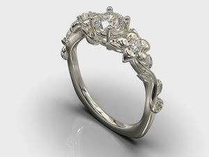 Diamond Floral Engagement Ring
