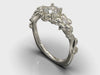 Diamond Floral Engagement Ring