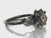 Gothic Diamond Flower Engagement Ring