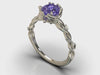 Tanzanite Flower Engagement Ring