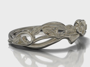 Unique Lotus Flower Wedding Ring