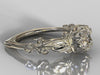 Flower White Gold Solitaire Engagement Ring