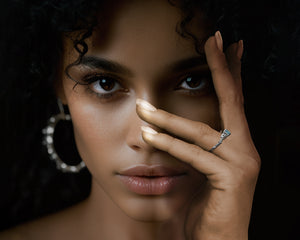 Unique Aquamarine Princess Cut Engagement Ring