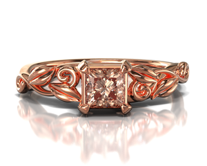 Rose Gold Morganite Engagement Ring