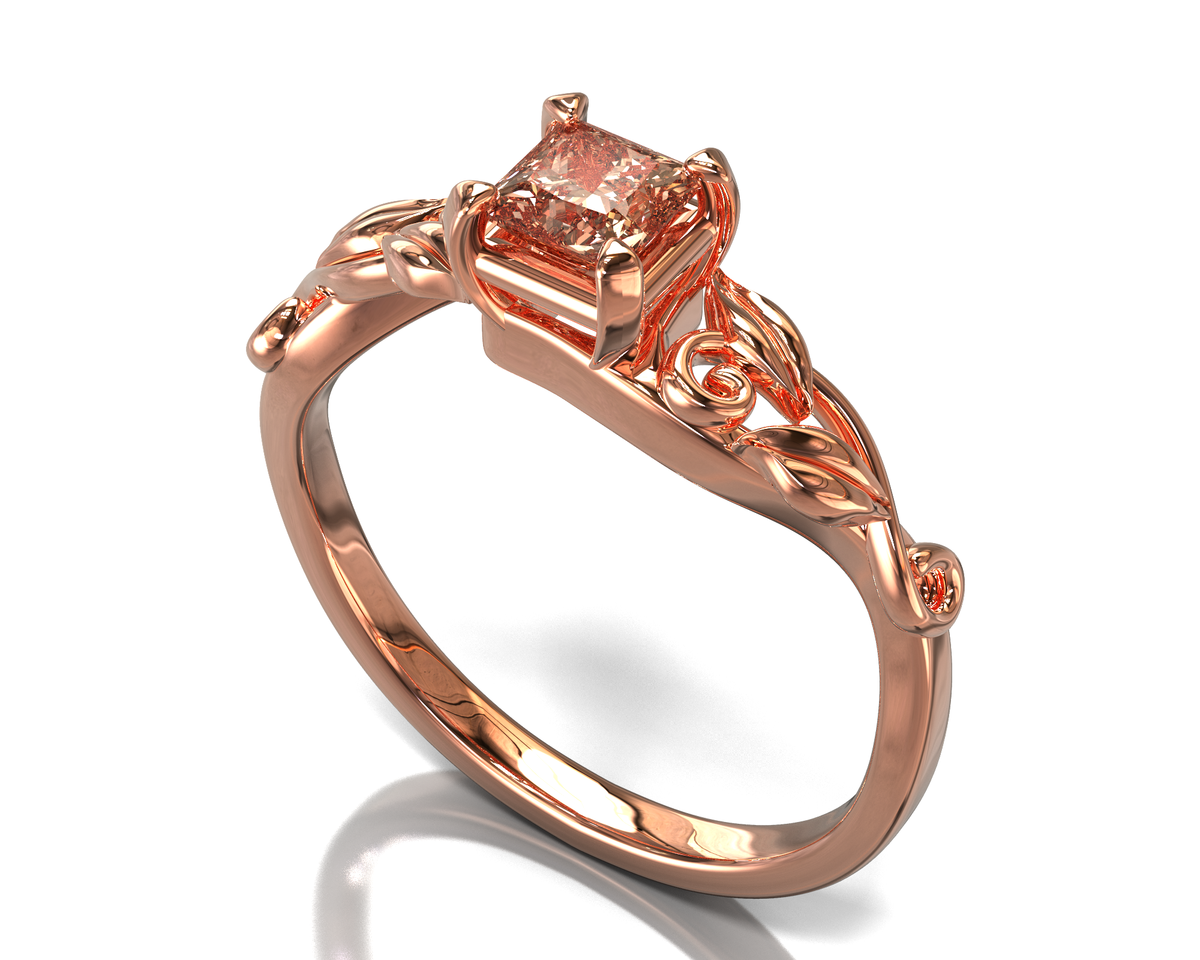 Rose Gold Morganite Engagement Ring