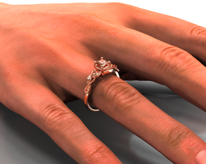 Rose Gold Morganite Engagement Ring